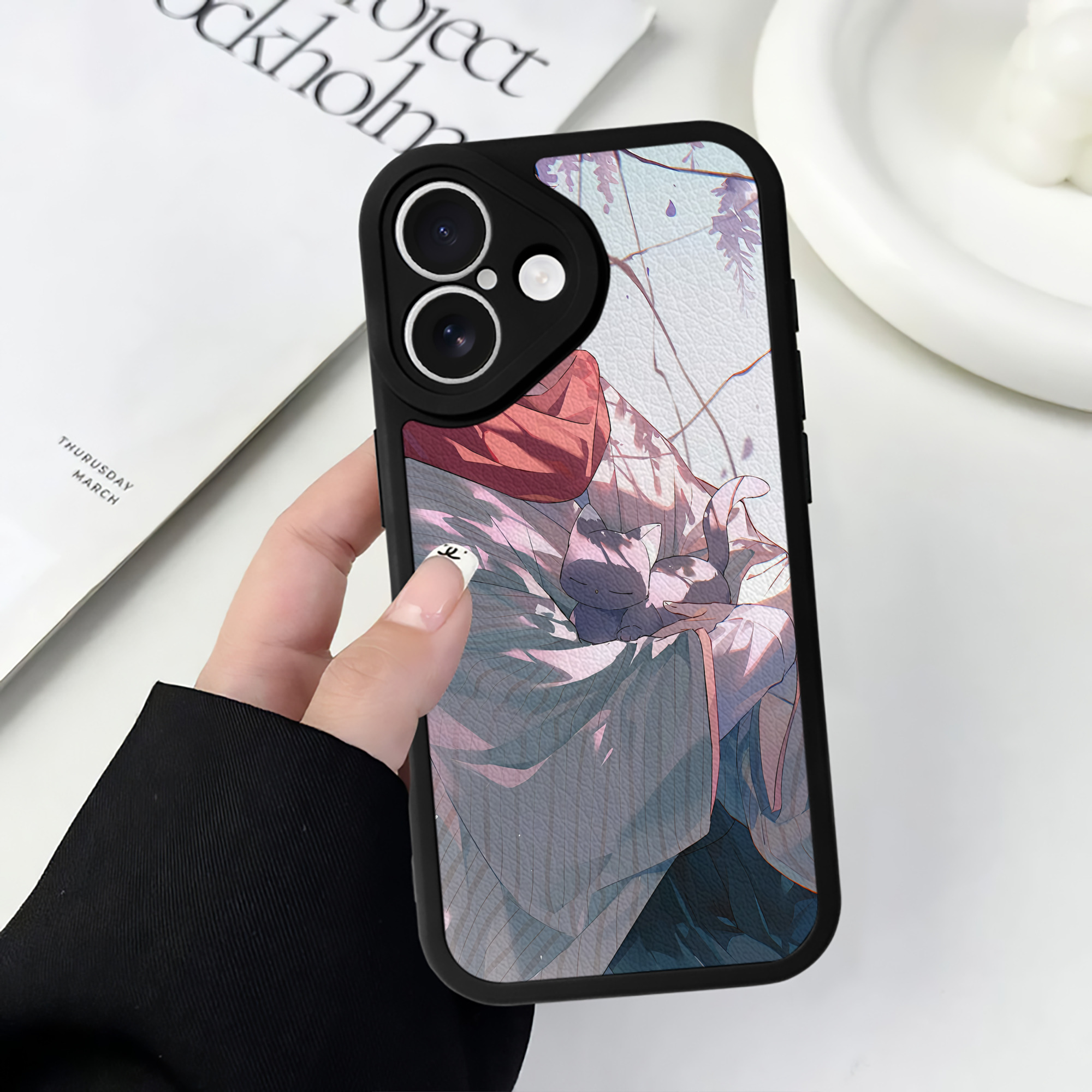 （画像用） 文豪ストレイドッグス Bungo Stray Dogs 【iPhone 16シリーズ対応】シリコンスマホケース（レザー調） 材質：シリコン